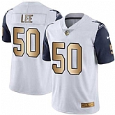Nike Cowboys 50 Sean Lee White Gold Color Rush Limited Jersey Dzhi,baseball caps,new era cap wholesale,wholesale hats